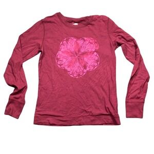 The North Face Women's Long Sleeve Maroon with Pink and‎ Purple Floral Size XS